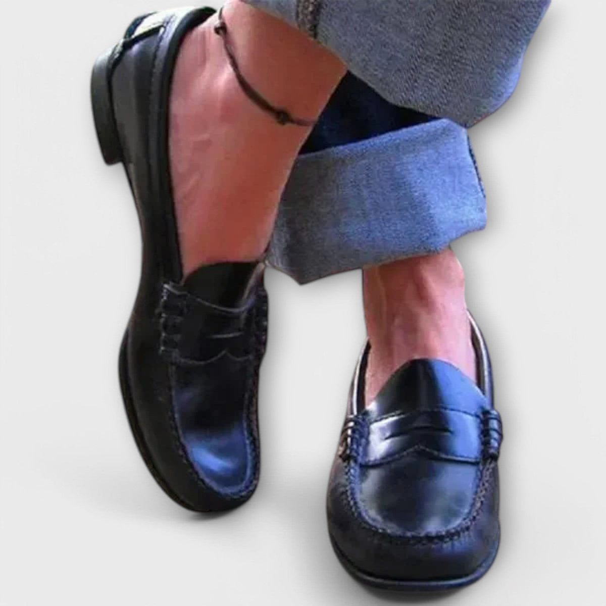 Damespennyloafers van imitatieleer