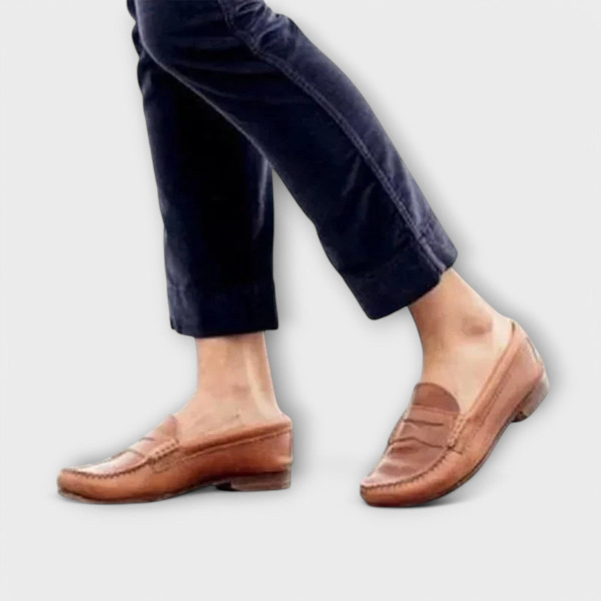 Damespennyloafers van imitatieleer
