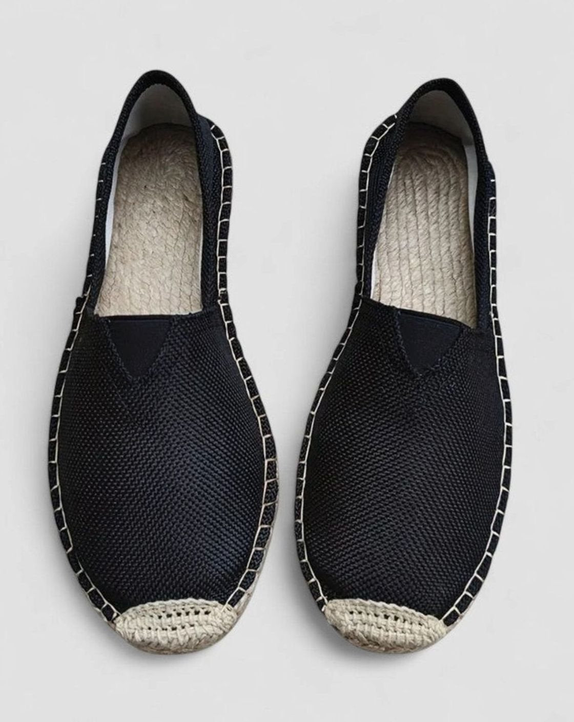 Damesespadrille-loafers van canvas met juterand
