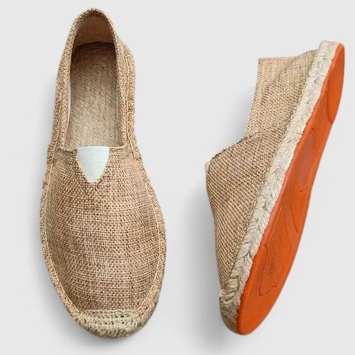 Damesespadrille-loafers van canvas met juterand