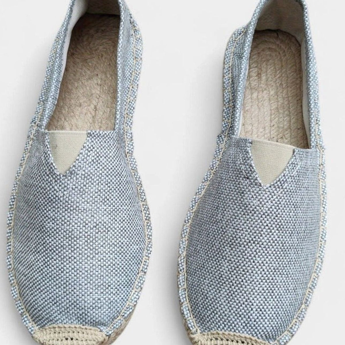Damesespadrille-loafers van canvas met juterand