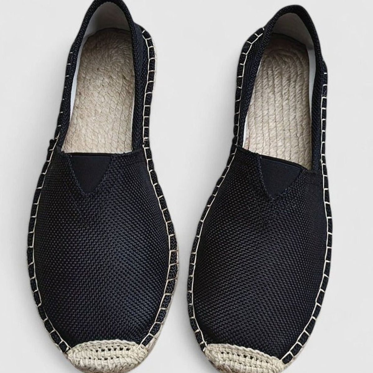 Damesespadrille-loafers van canvas met juterand