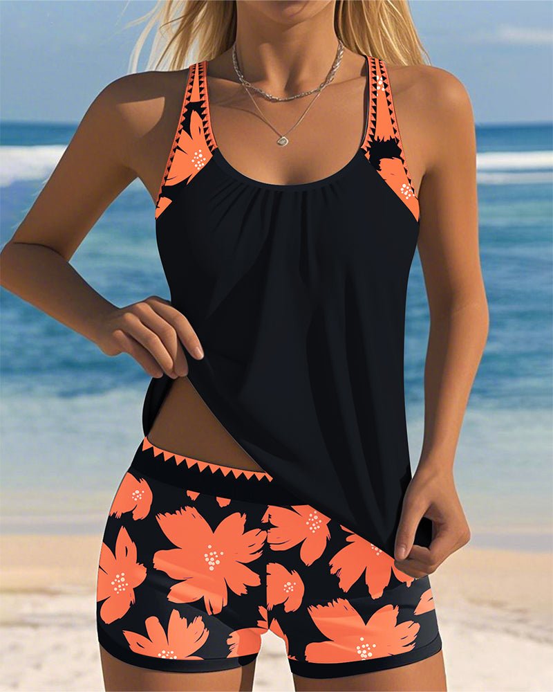 Madonna | Tankiniset met bloemenprint en racerback
