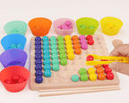 Houten kralen houder spel