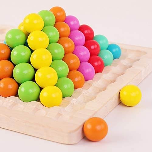 Houten kralen houder spel