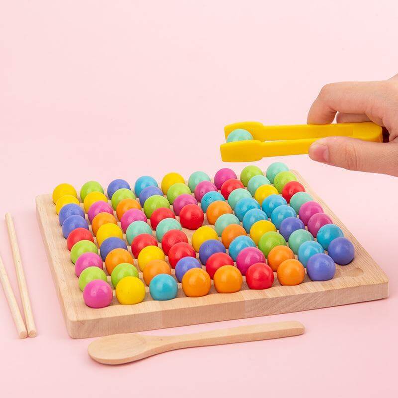 Houten kralen houder spel