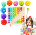 Houten kralen houder spel