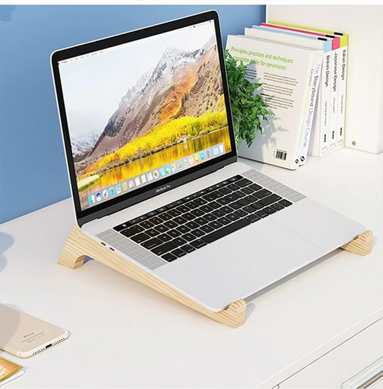 Houten laptopstandaard