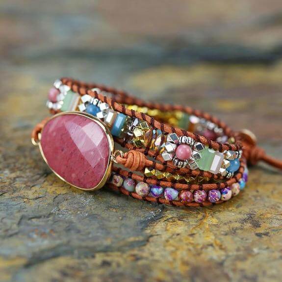 Natural stone – handgemaakte armband