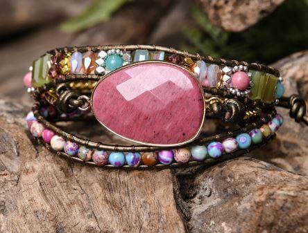 Natural stone – handgemaakte armband