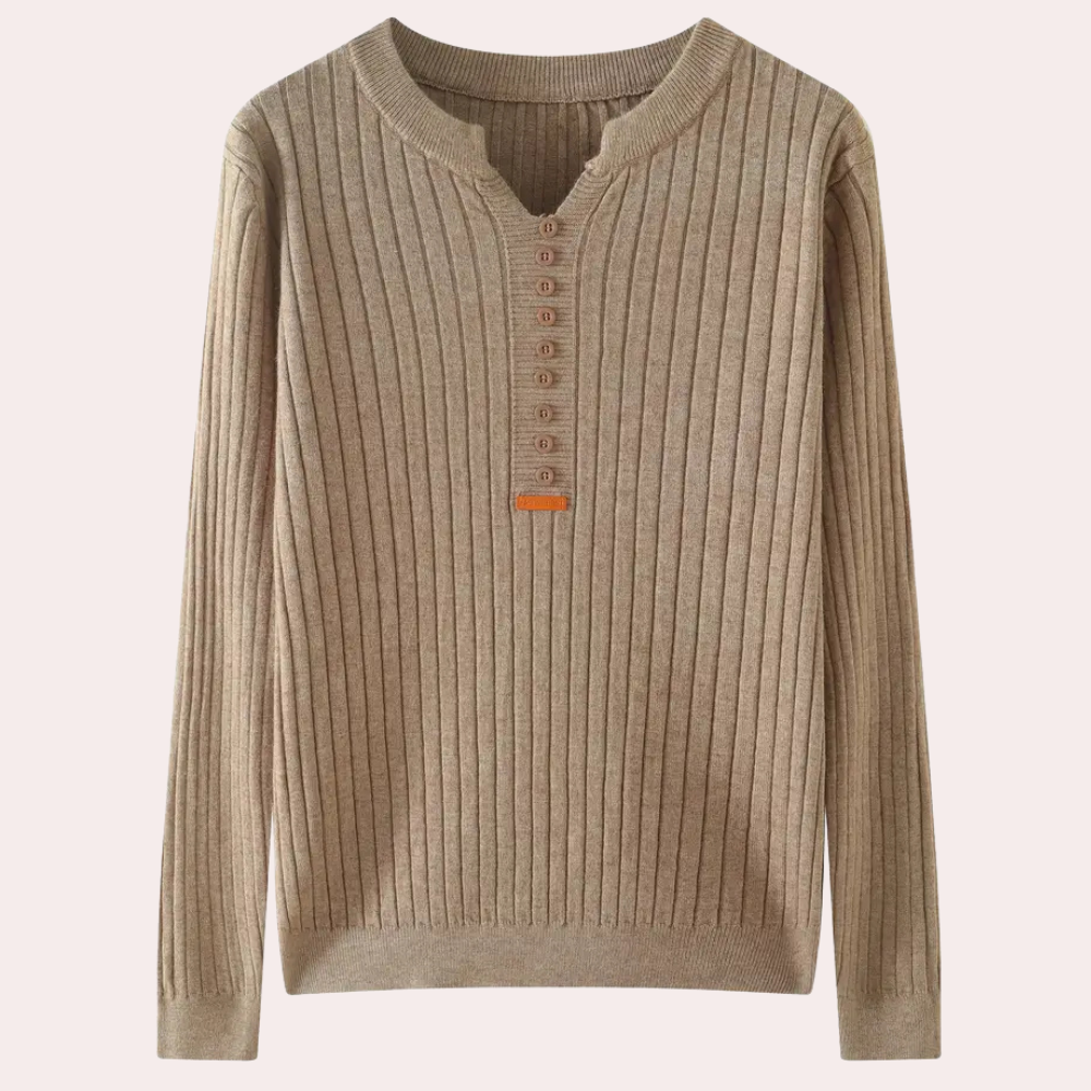 V-hals trui met knoopdetails voor dames