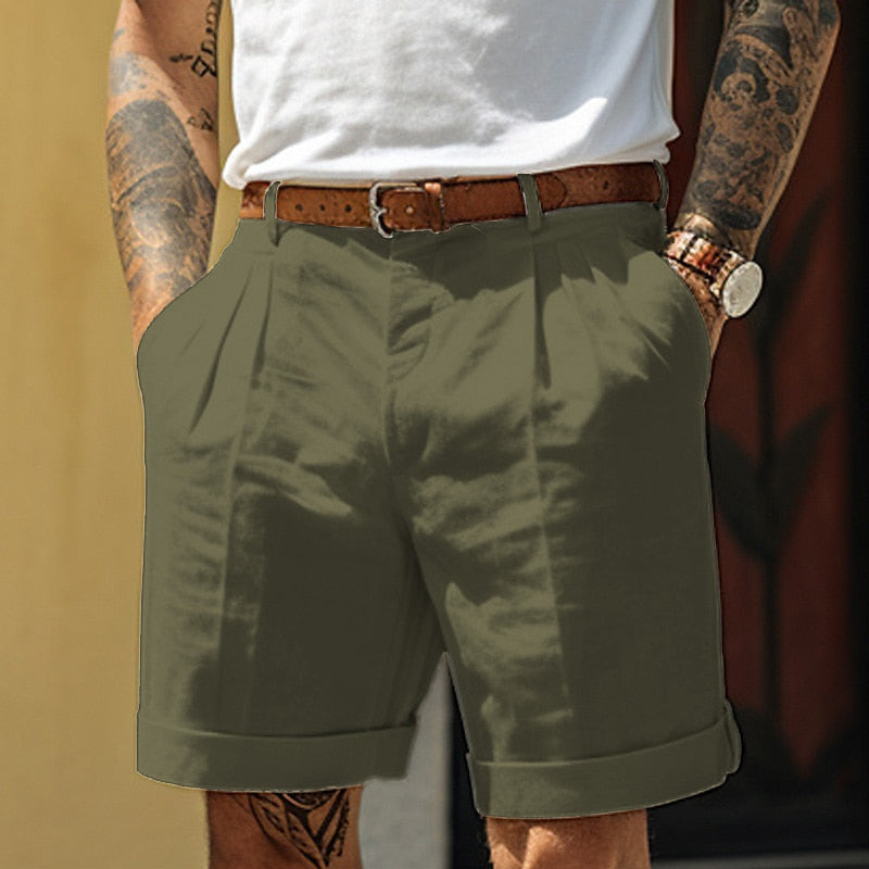 Linnen-Katoenen heren short