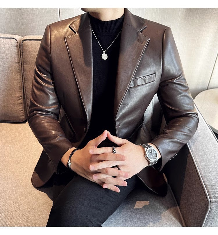 Leren blazer voor heren
