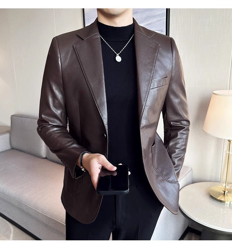 Leren blazer voor heren