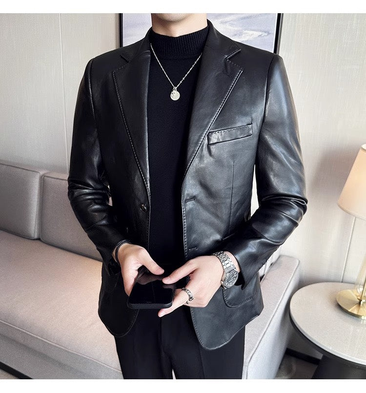 Leren blazer voor heren
