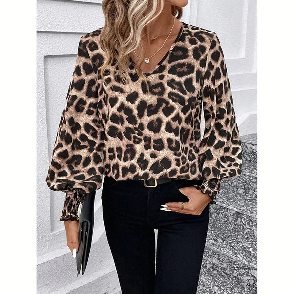 Damesblouse met luipaardprint