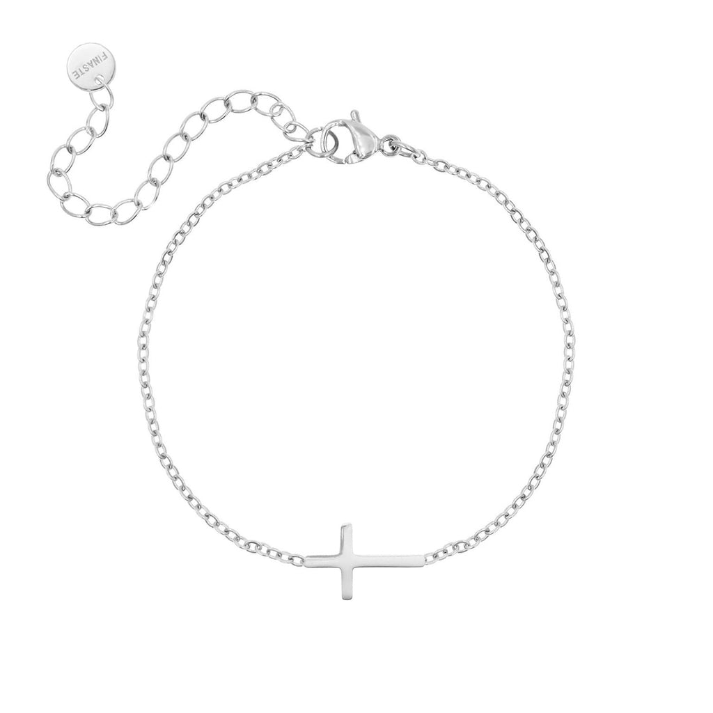 Kruisarmband in goud- en zilverkleur